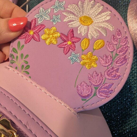 Disney Loungefly Minnie Lavender Backpack with Floral Design